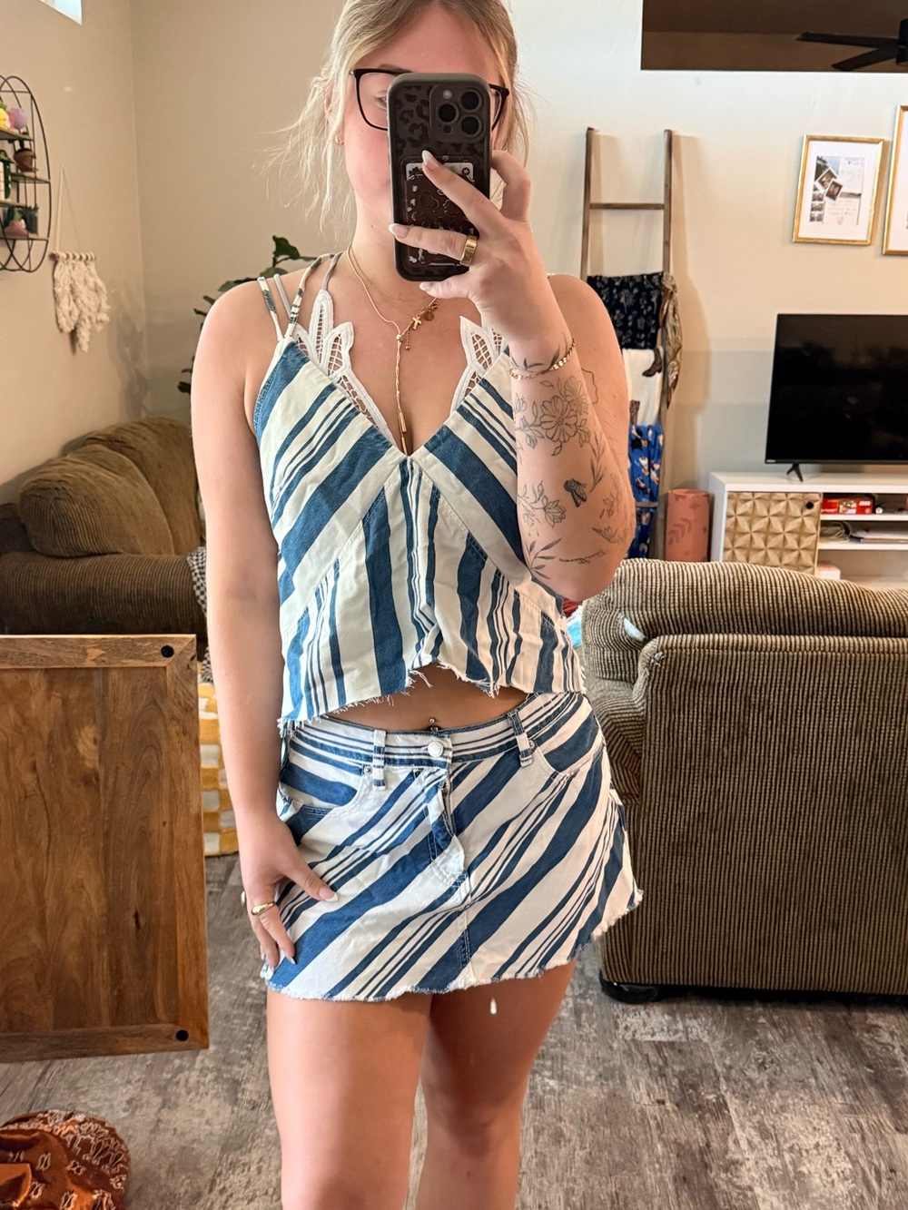universal threads matching denim set